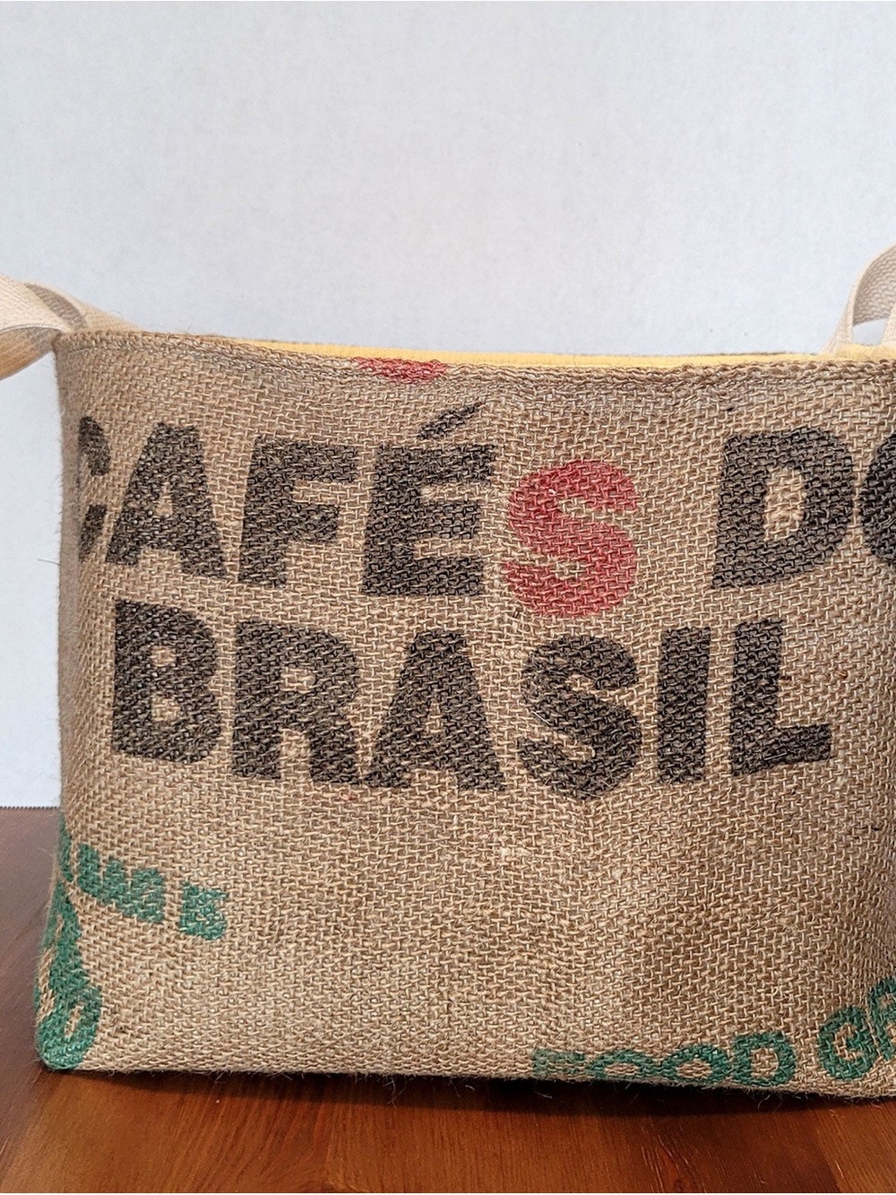 Upcycled Coffee Sack Basket